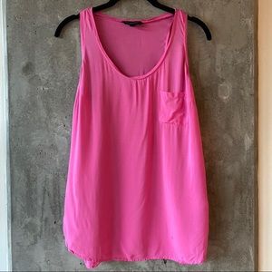 Banana Republic Factory Pink Pocket Tank Top